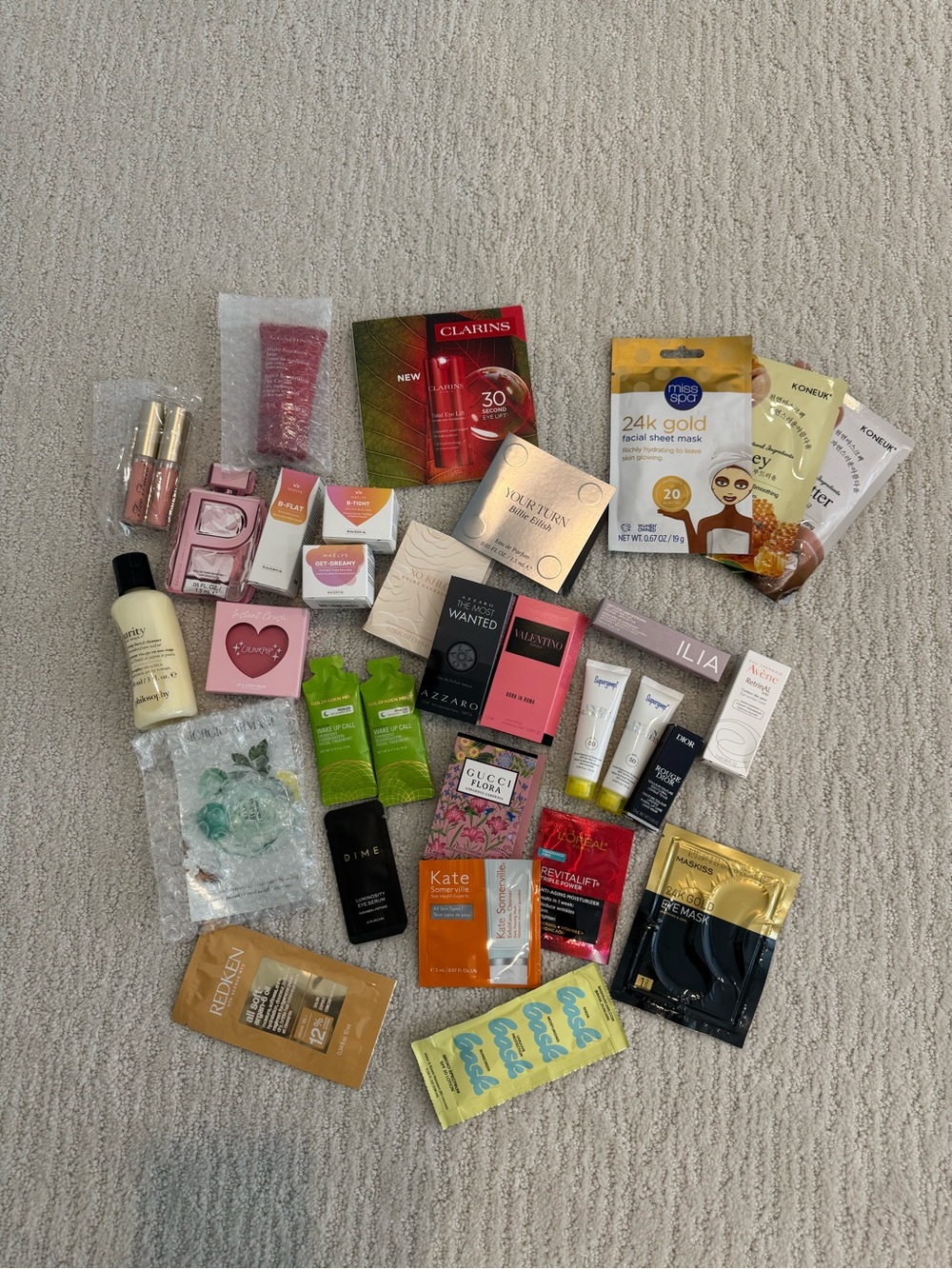 New beauty samples and minis trial size